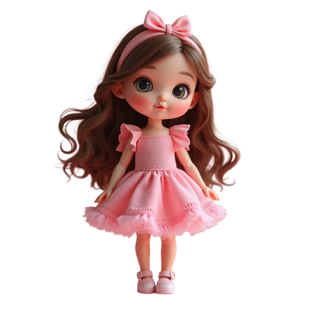 Charming Doll in Pink Dress